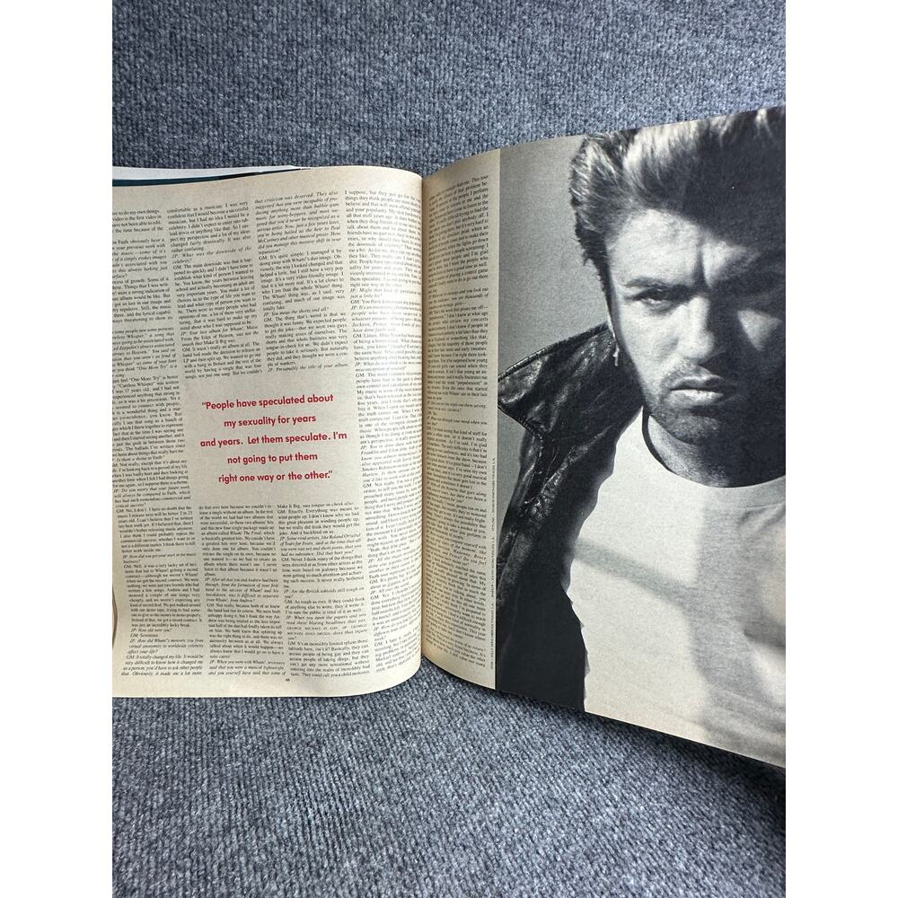 Vintage Interview Magazine George Michael Souled Out October 1988 11x14.5 - Picture 4 of 12
